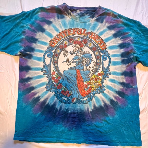 Grateful Dead XL T-Shirt Blue 2018 Liquid Blue Tie Dye Bertha Festival Deadhead - Picture 2 of 8